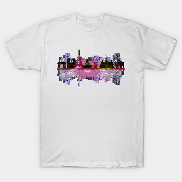 Paris Skyline T-Shirt by crunchysqueak